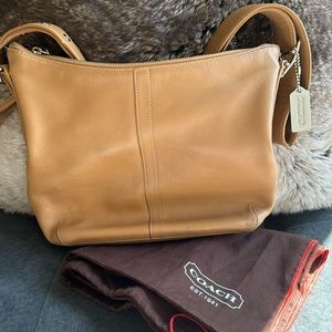 Coach tan leather crossbody!